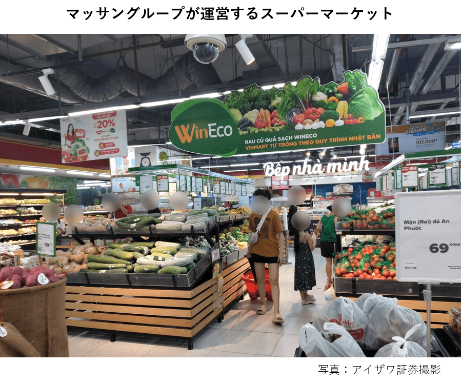 マッサングループが運営するスーパーマーケット（アイザワ証券撮影）